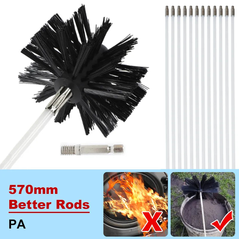 Long Rotary Chimney Brush